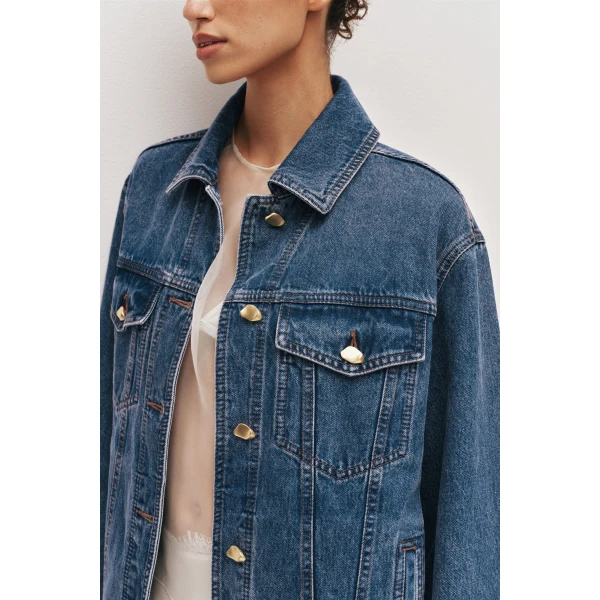 Aje Aradia Oversized Denim Jacket, view 5