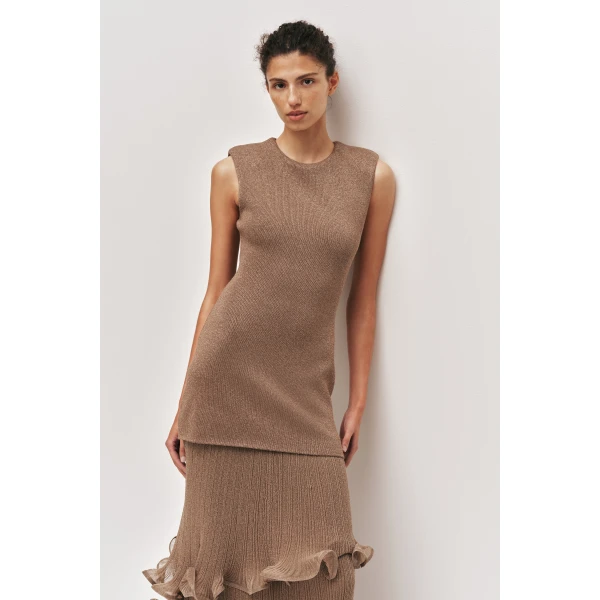 Aje Ciela Ruffle Knit Maxi Dress, view 4