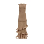 Aje Ciela Ruffle Knit Maxi Dress