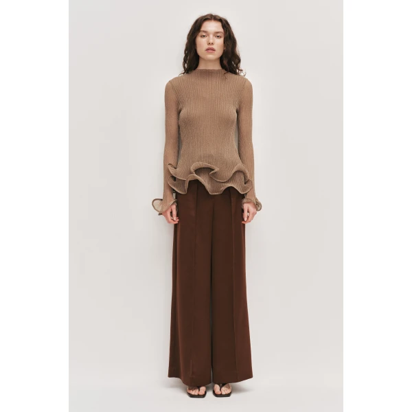 Aje Ciela Ruffle Knit Top, view 2