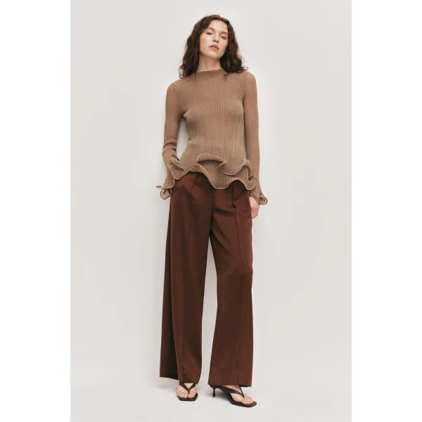 Aje Ciela Ruffle Knit Top, view 4