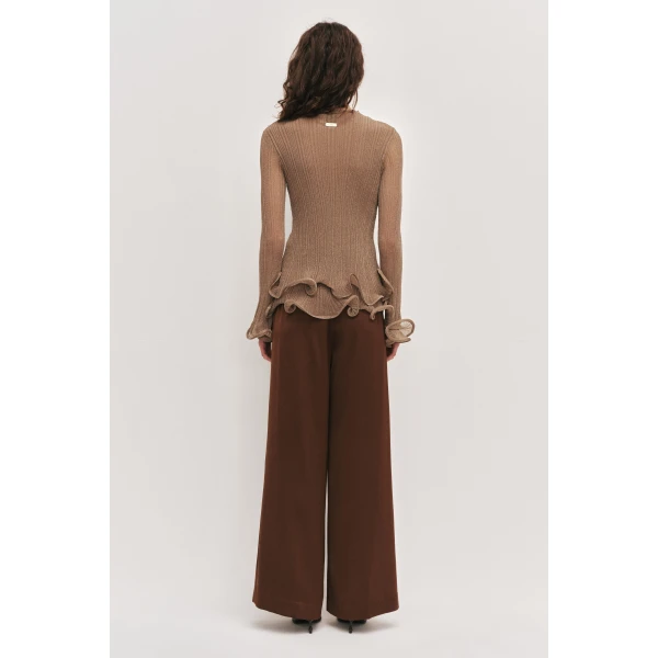 Aje Ciela Ruffle Knit Top, view 7
