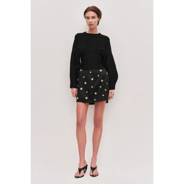 Aje Demi Crystal Mini Skirt, view 2