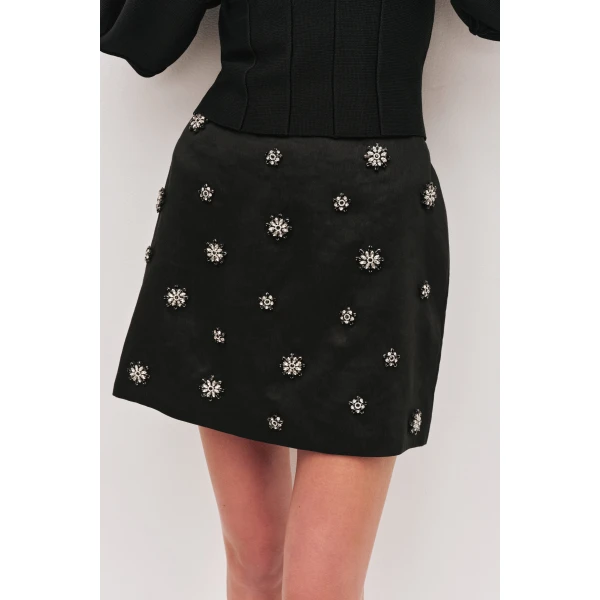 Aje Demi Crystal Mini Skirt, view 5