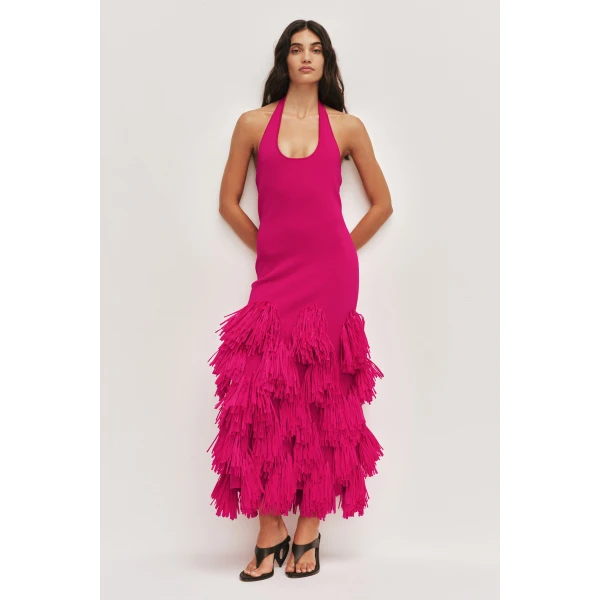 Aje Elva Raffia Knit Midi Dress, view 2