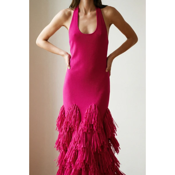 Aje Elva Raffia Knit Midi Dress, view 10