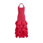 Aje Elva Raffia Knit Midi Dress