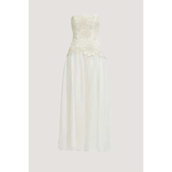 Aje Gia Embroidered Gown, view 3