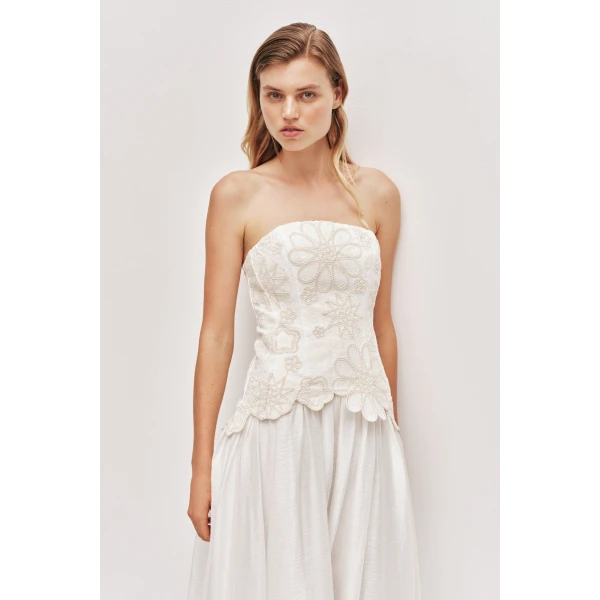 Aje Gia Embroidered Gown, view 4
