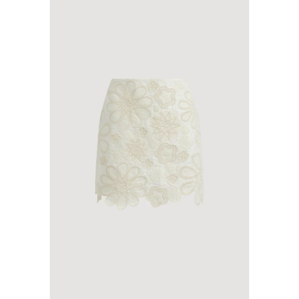 Aje Gia Embroidered Mini Skirt, view 3