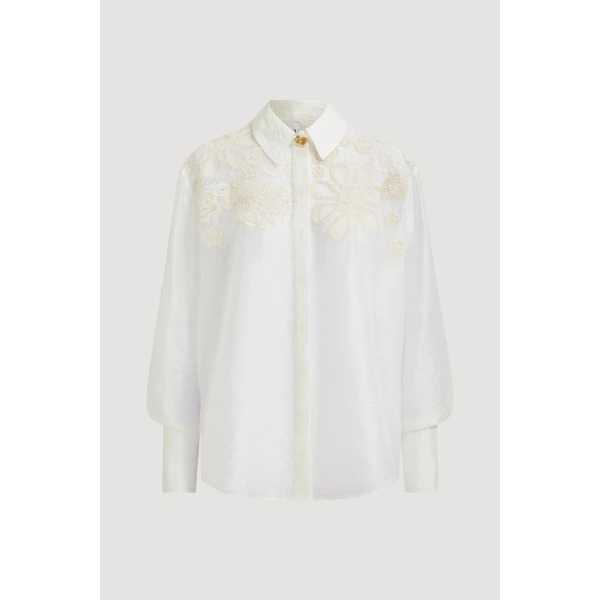 Aje Gia Embroidered Shirt, view 3