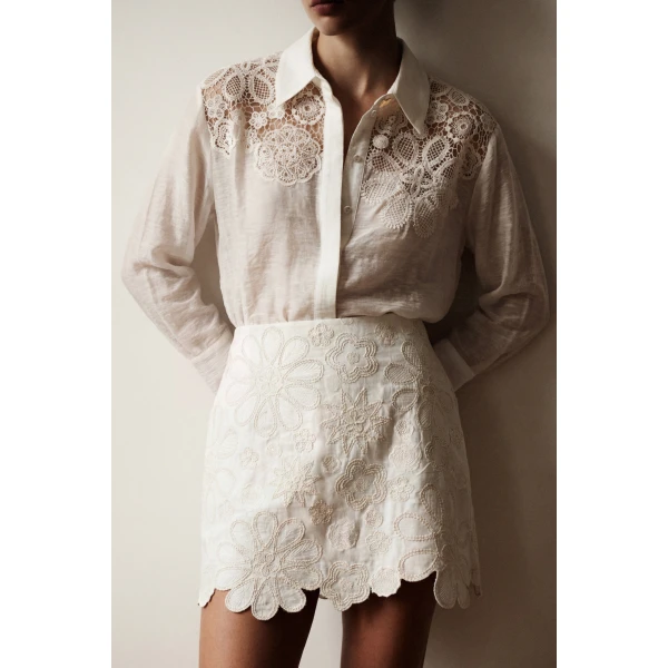 Aje Gia Embroidered Shirt, view 5