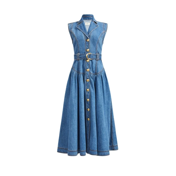 Aje Liliana Denim Midi Dress