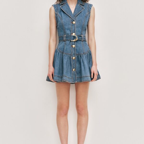 Aje Liliana Denim Mini Dress, view 2