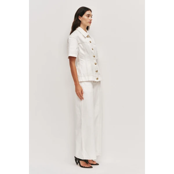 Aje Liliana Denim Shirt, view 6