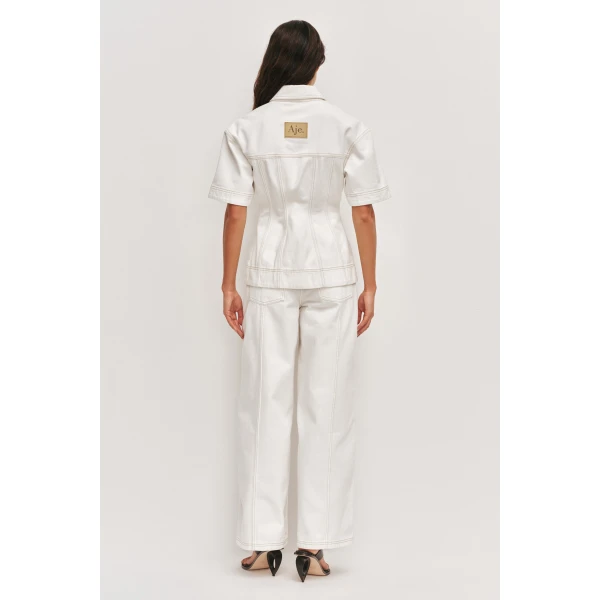Aje Liliana Denim Shirt, view 7