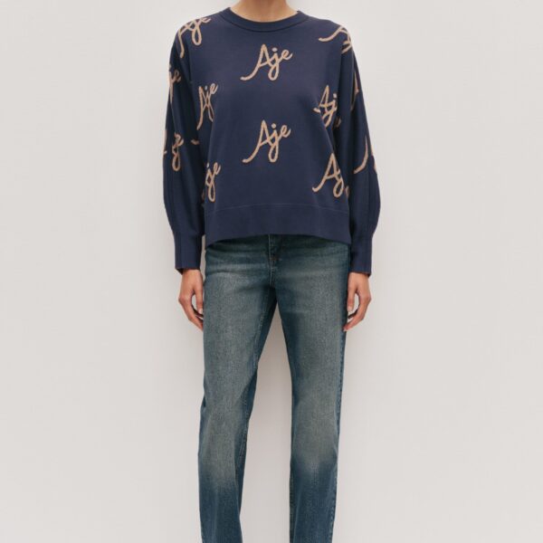 Aje Liza Logo Knit Jumper, view 2