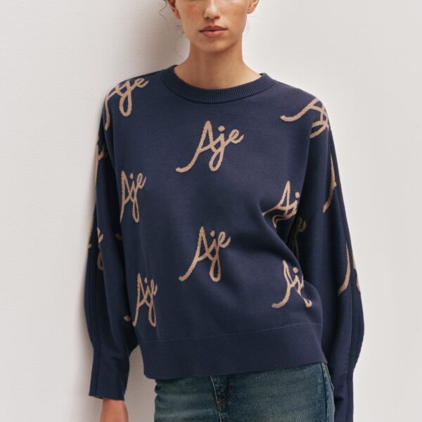 Aje Liza Logo Knit Jumper, view 4