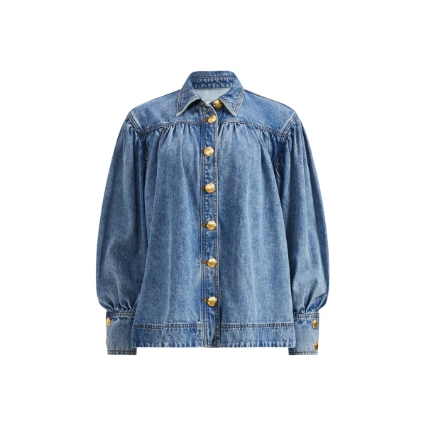 Aje Lorraine Denim Blouse