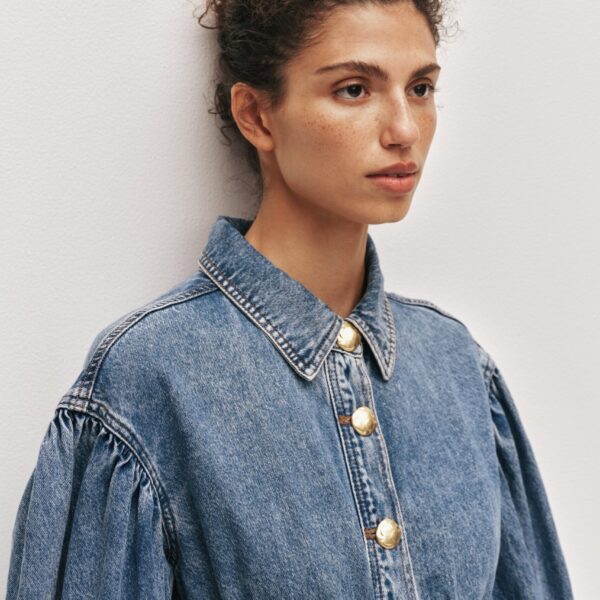 Aje Lorraine Denim Mini Dress, view 5
