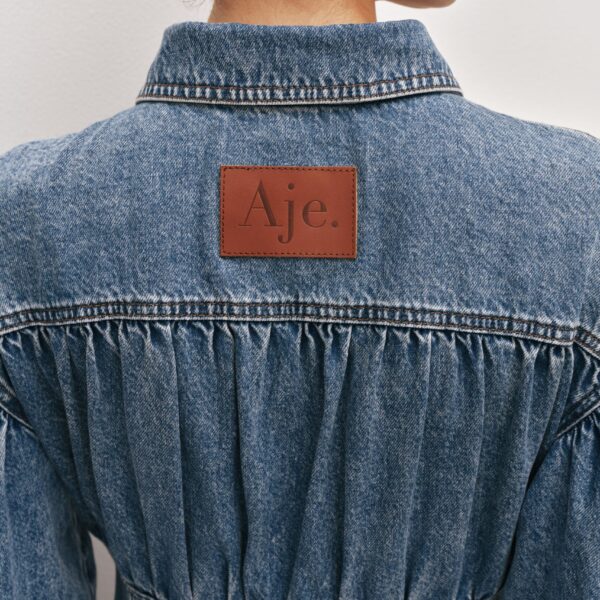 Aje Lorraine Denim Mini Dress, view 6