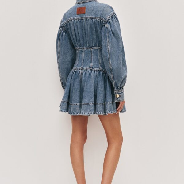 Aje Lorraine Denim Mini Dress, view 7