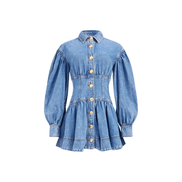 Aje Lorraine Denim Mini Dress