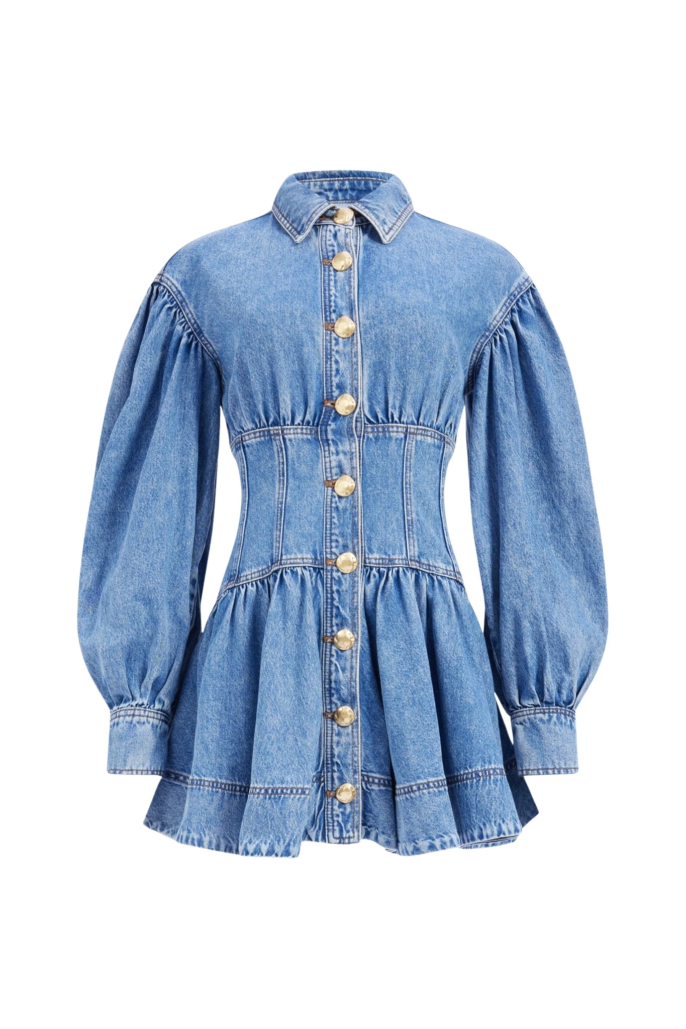Aje Lorraine Denim Mini Dress