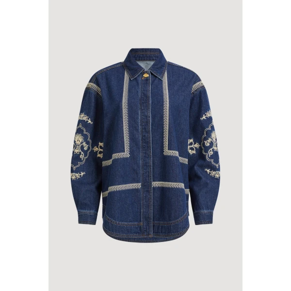 Aje Lotus Denim Shirt, view 3