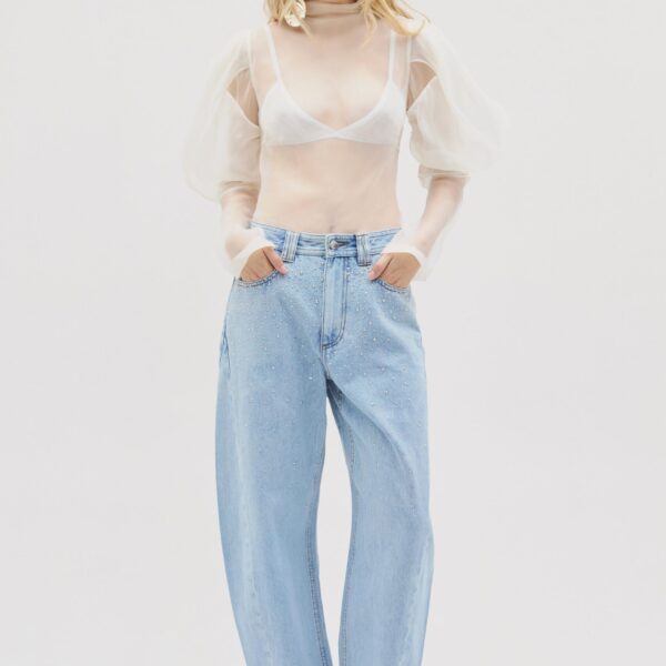 Aje Lucina Barrel Denim Jean, view 2