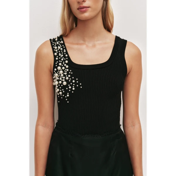 Aje Marlene Pearl Knit Tank, view 5