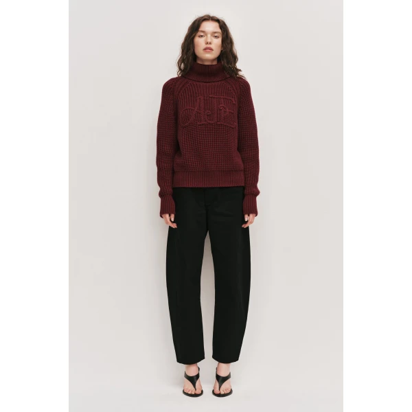 Aje Mea Logo Funnel Neck Jumper Knit, view 2