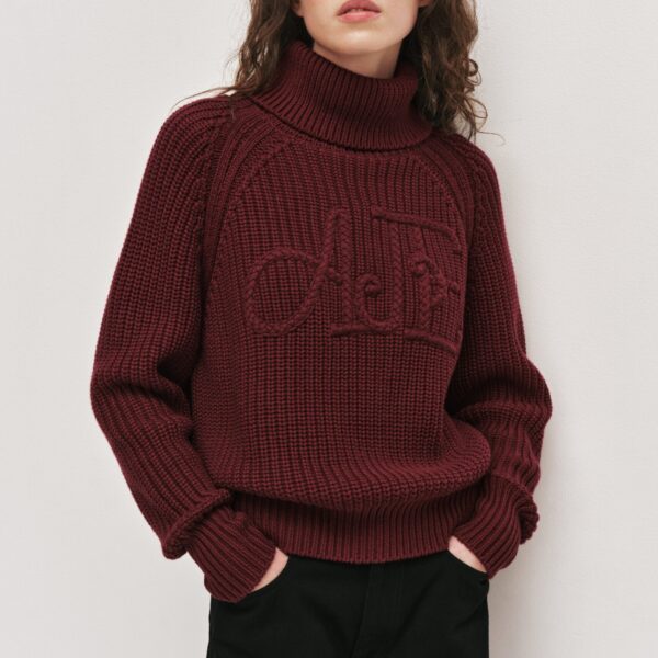 Aje Mea Logo Funnel Neck Jumper Knit, view 4