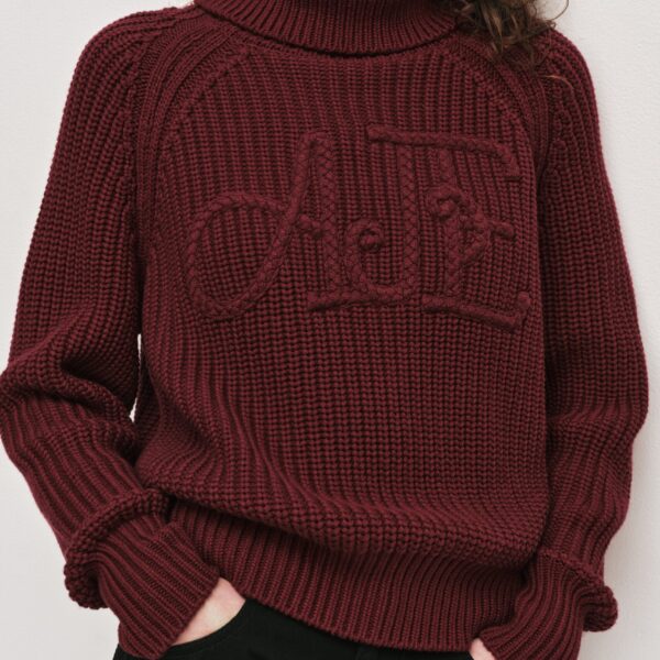 Aje Mea Logo Funnel Neck Jumper Knit, view 5