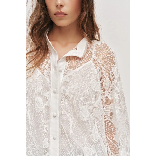 Aje Pippa Lace Blouse, view 5