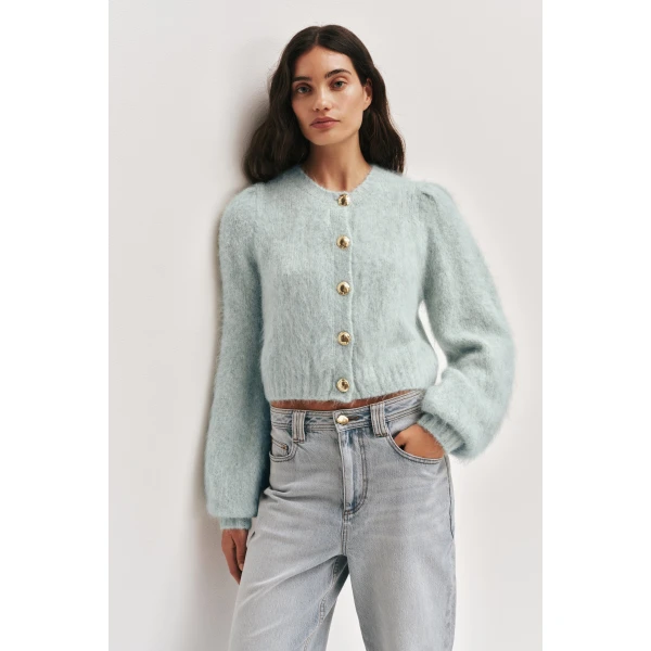 Aje Renee Fluffy Cardigan, view 4