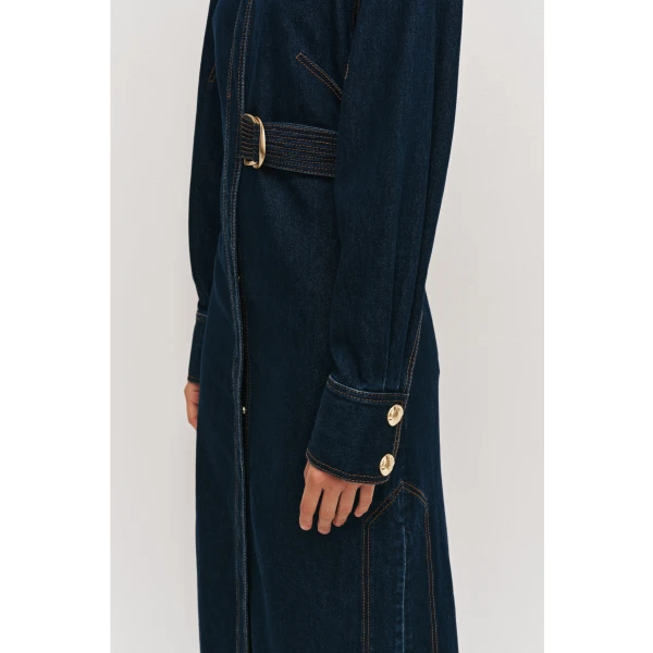 Aje Seren Denim Midi Dress, view 5