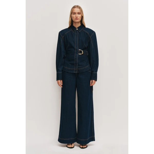 Aje Seren Denim Shirt, view 2
