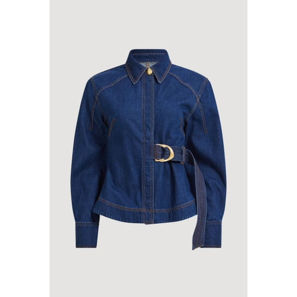 Aje Seren Denim Shirt, view 3