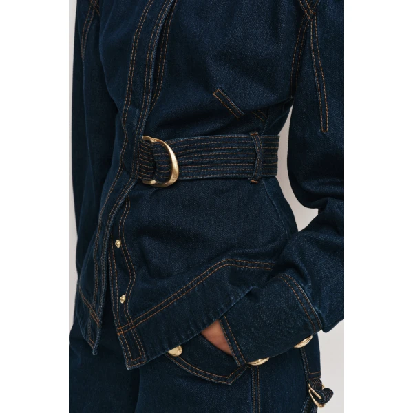Aje Seren Denim Shirt, view 5