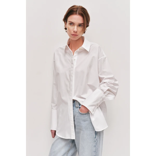 Aje Sloane Poplin Shirt, view 4