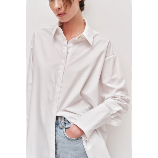 Aje Sloane Poplin Shirt, view 5
