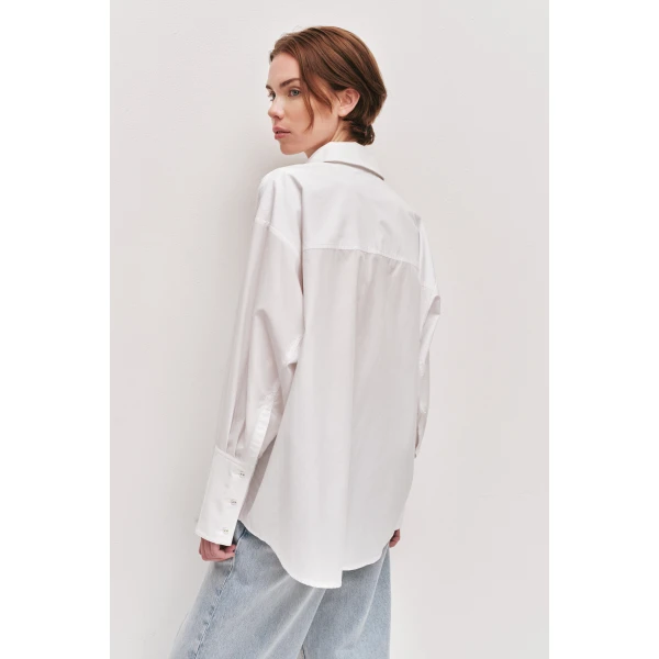 Aje Sloane Poplin Shirt, view 6