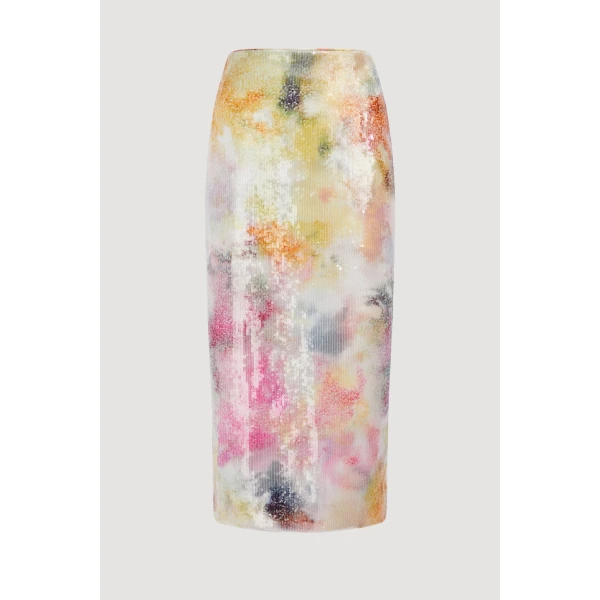Aje Sybilla Sequin Midi Skirt, view 3