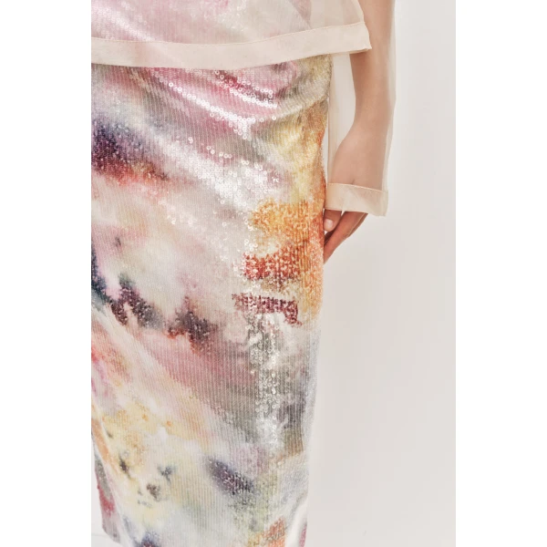 Aje Sybilla Sequin Midi Skirt, view 5