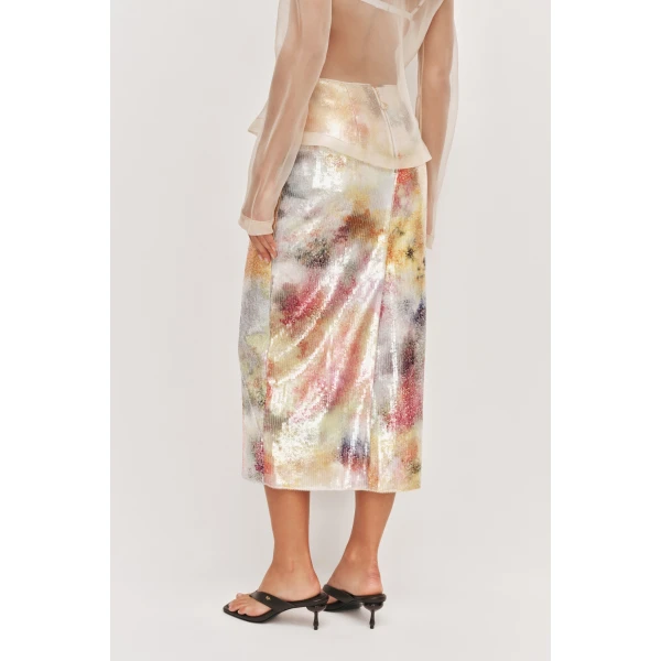 Aje Sybilla Sequin Midi Skirt, view 7