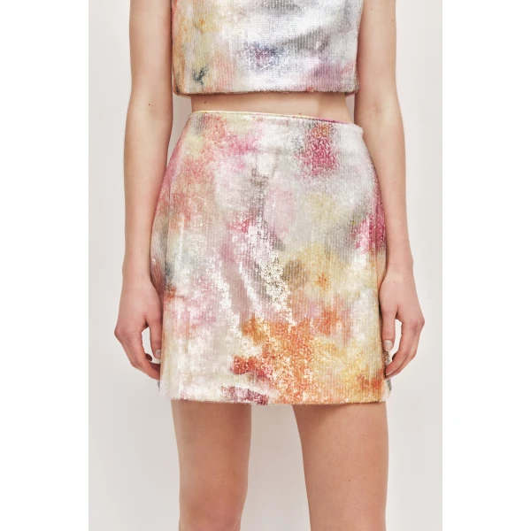 Aje Sybilla Sequin Mini Skirt, view 5