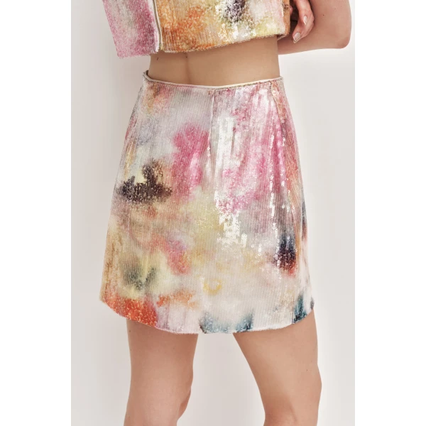 Aje Sybilla Sequin Mini Skirt, view 6
