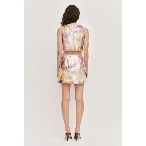 Aje Sybilla Sequin Mini Skirt, view 9