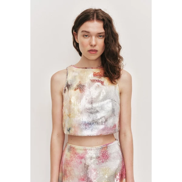 Aje Sybilla Sequin Top, view 4